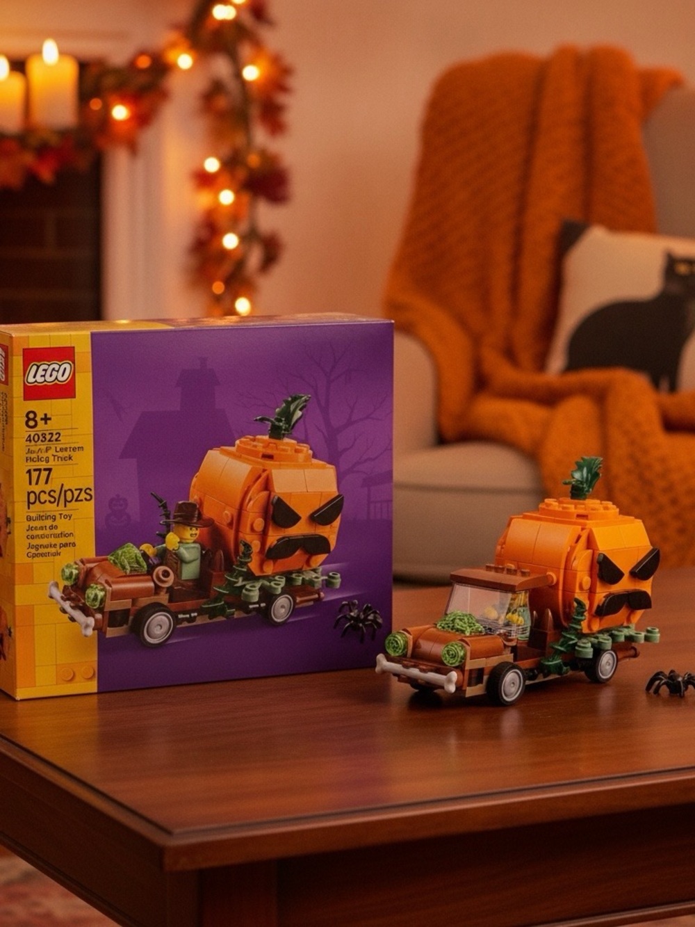 New LEGO Jack-O'-Lantern Pickup Truck 40822 Multicolor 177 pcs 8+